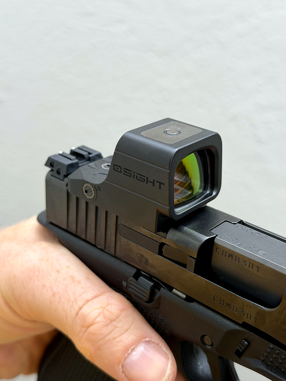 Montiertes OSIGHT XR auf Glock 17 Gen6 Nahaufnahme